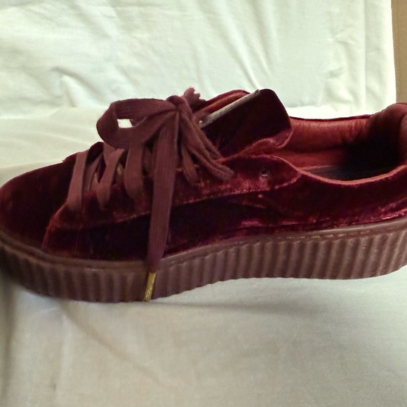 PUMA Fenty by Rhianna Women's Velvet Creeper Sneakers - Burgundy - Picture 5 of 11